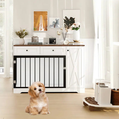 Ansel 47.2" Dog Crate Furniture with Drawers