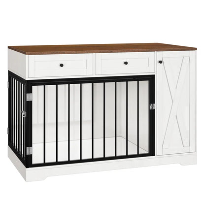 Ansel 47.2" Dog Crate Furniture with Drawers